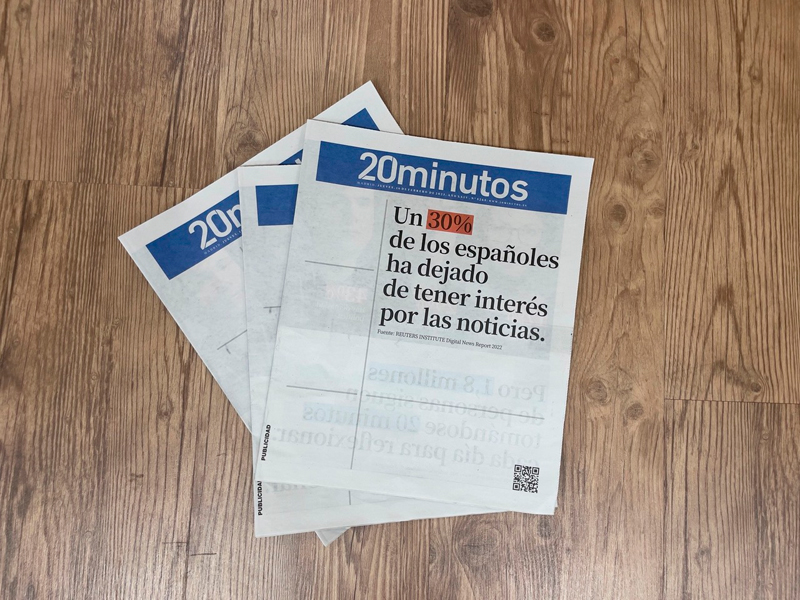 Campaña de 20minutos para invitarnos a reflexionar