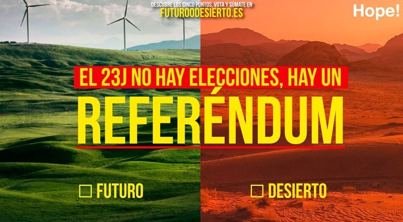 Hope propone un referéndum para la verdadera elección del 23J