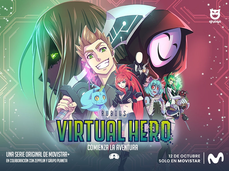 "Virtual Hero", serie anime creada por el youtuber Rubius