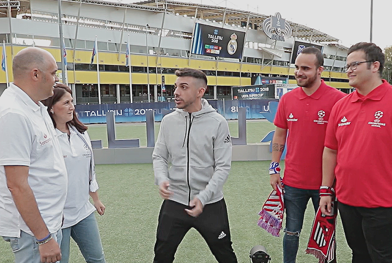 Cámara oculta del Banco Santander con Morientes y Pantic