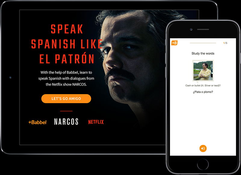 Babbel enseña español al estilo de la serie "Narcos"