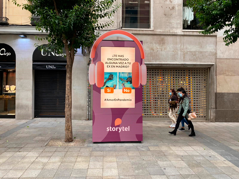Mupis interactivos hacen un guiño al amor en pandemia