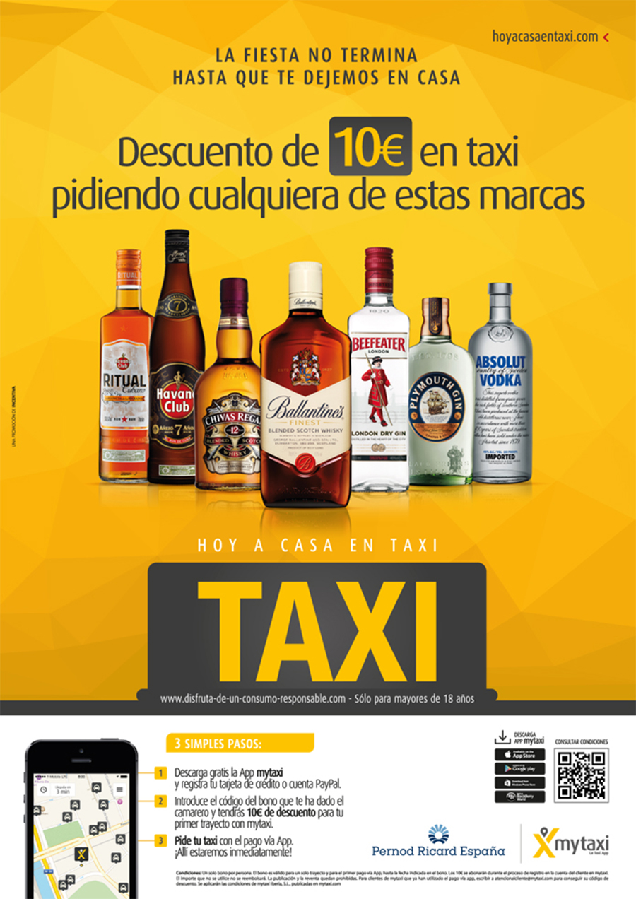 "Hoy a casa en taxi"