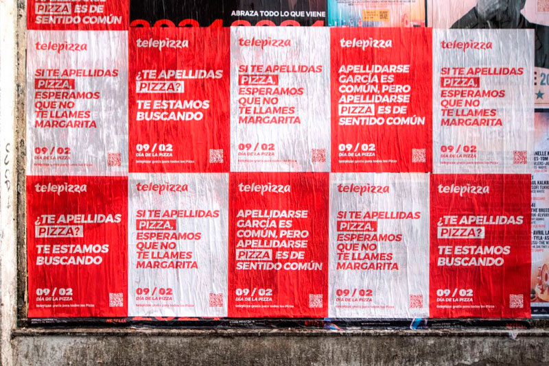 Telepizza busca a las personas que se apellidan "Pizza"