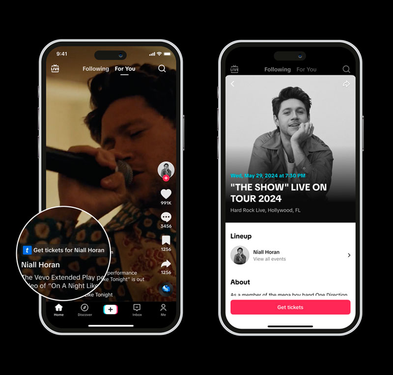 TikTok y Ticketmaster amplían su asociación a 20 países más