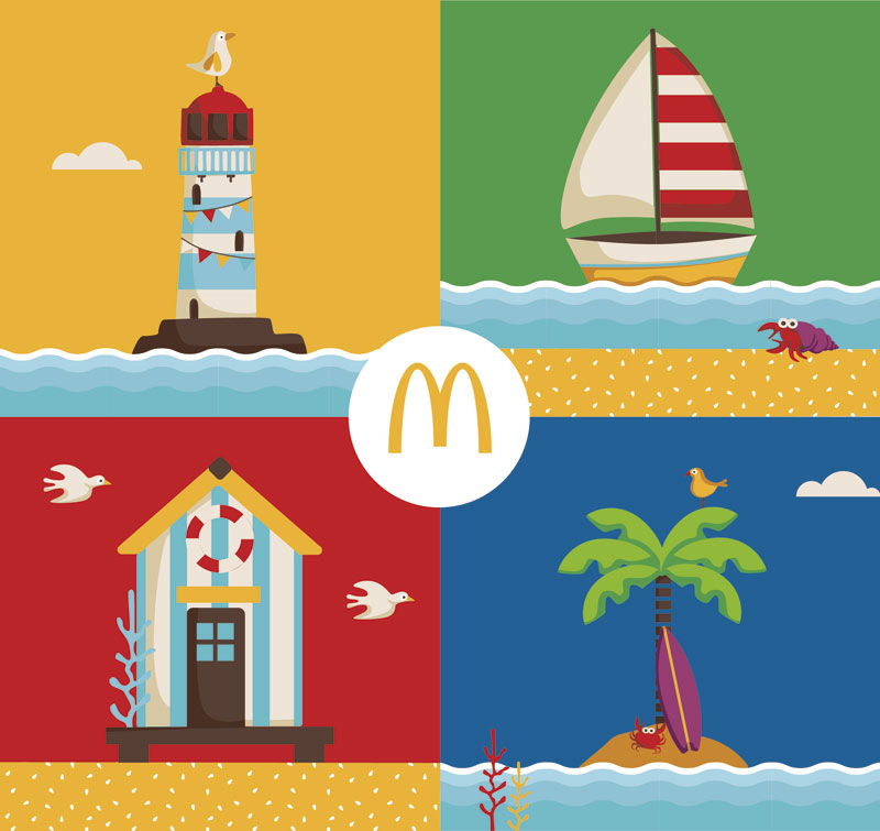 Nuevas toallas de McDonald´s diseñadas por Marta Colomer