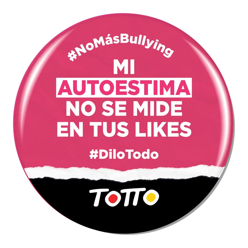 Chapas solidarias de Totto para luchar contra el "bullying"