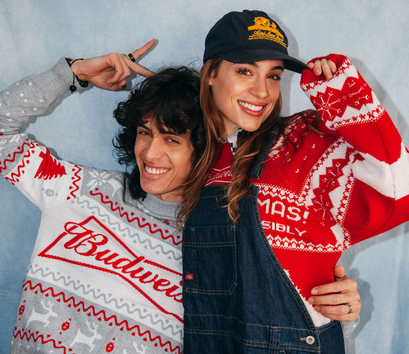 Budweiser ugly sweater best sale