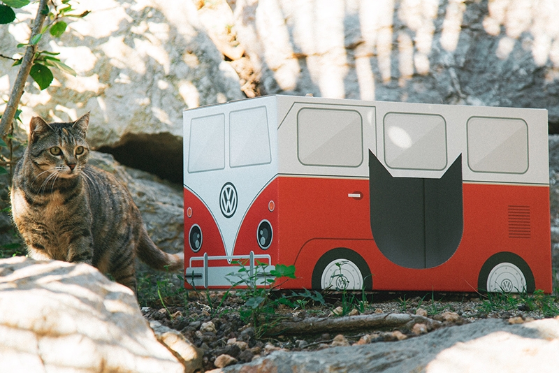 Camper Cat de Volkswagen, un refugio para gatos abandonados