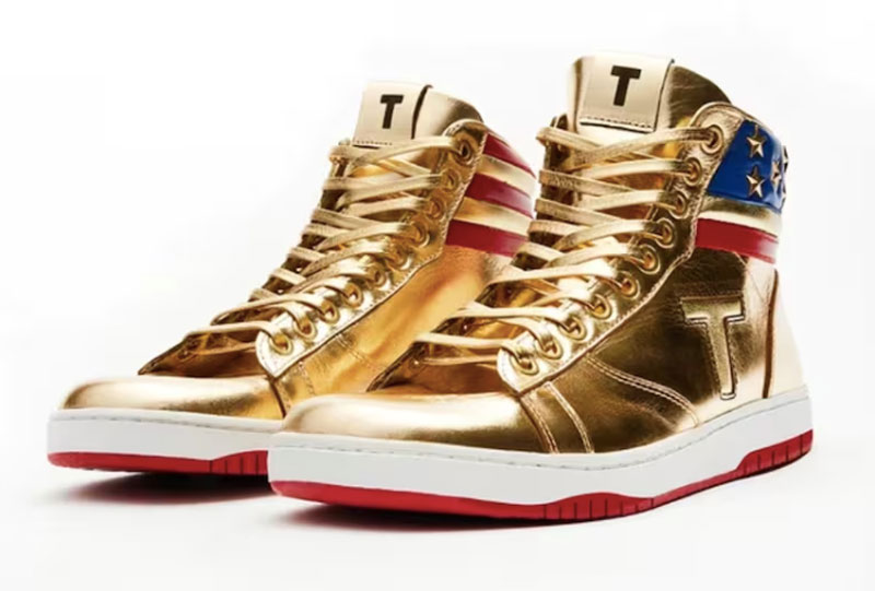 Las zapatillas doradas de Donald Trump