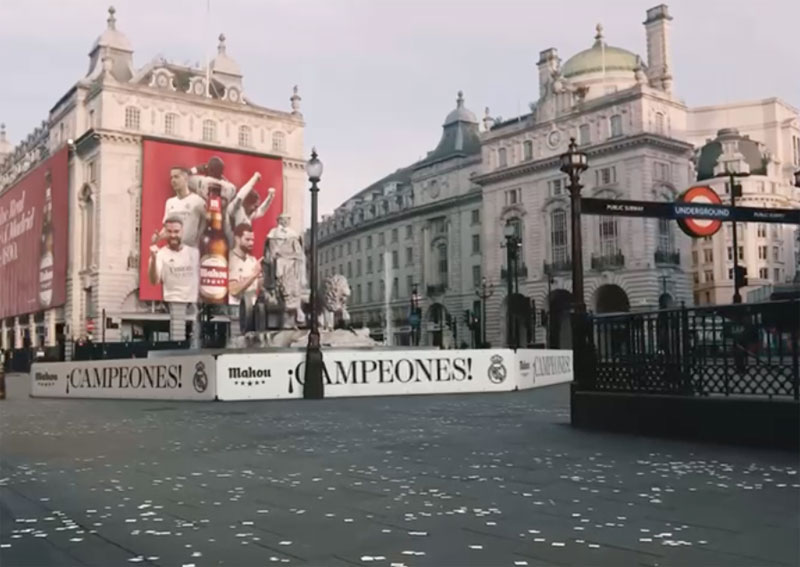 Mahou lleva la Fuente de Cibeles a Trafalgar Square