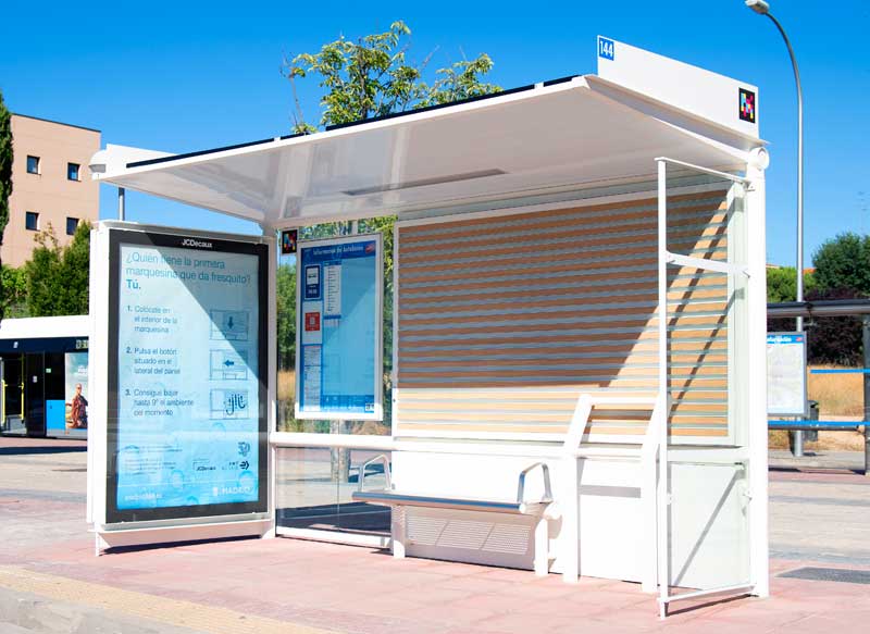 Las marquesinas refrigeradas llegan a Madrid