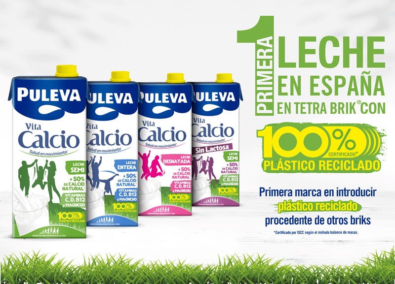 Nuevo Tetra Brik de Puleva con plástico 100% reciclado