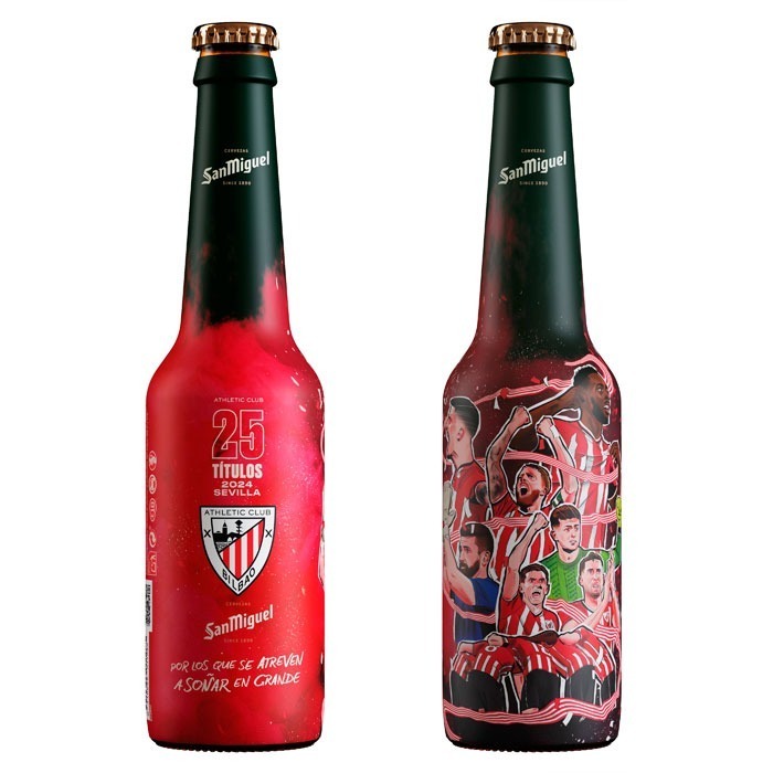 San Miguel lanza una botella para el Athletic Club.