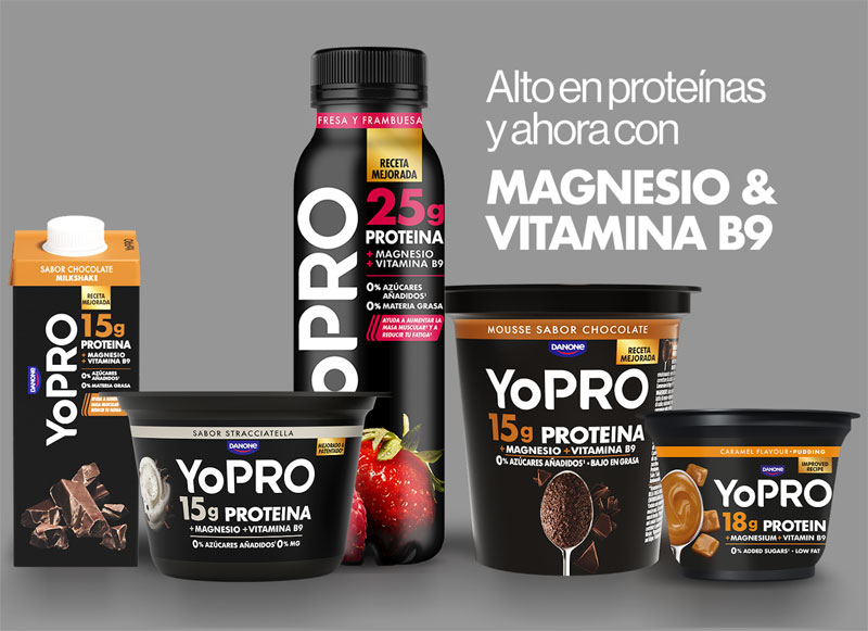 YoPRO mejora su fórmula con Magnesio y Vitamina B9