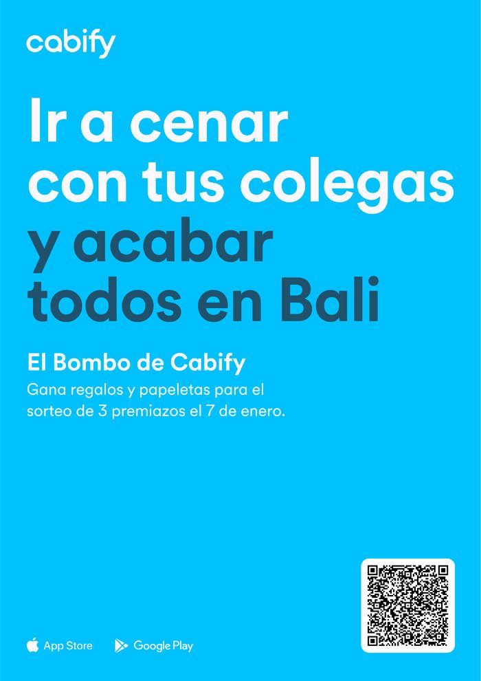 Cabify sortea premios diarios en "El Bombo de Cabify".