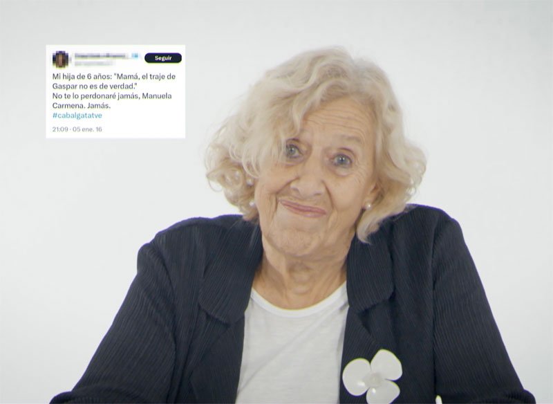 Manuela Carmena responde al famoso tweet de la cabalgata