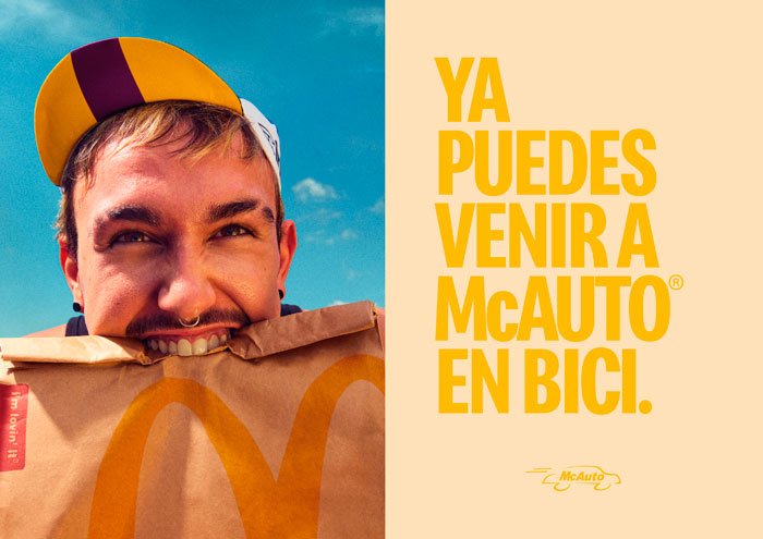 McDonald´s anuncia que ya puedes ir a McAuto en bici o patinete.