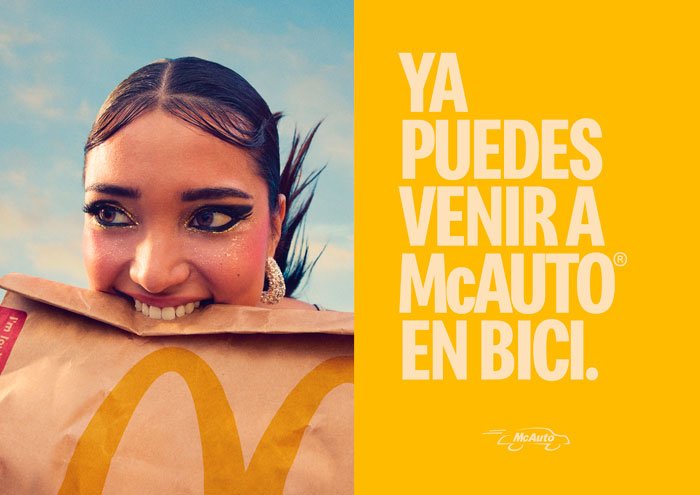 McDonald´s anuncia que ya puedes ir a McAuto en bici o patinete.