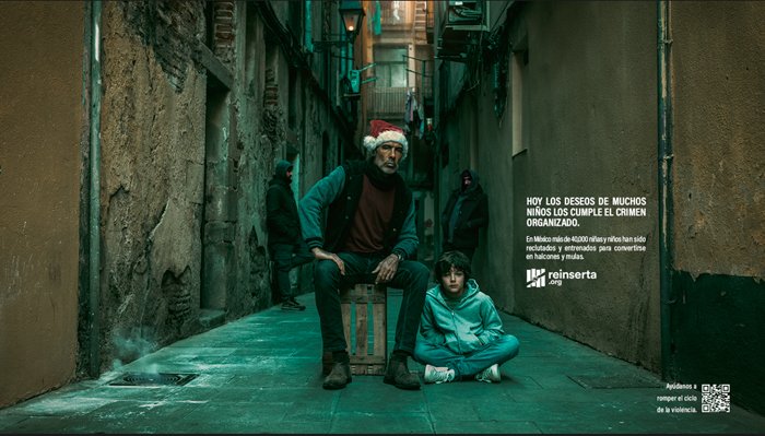 "Bad Santa", campaña para proteger a los menores del crimen organizado.