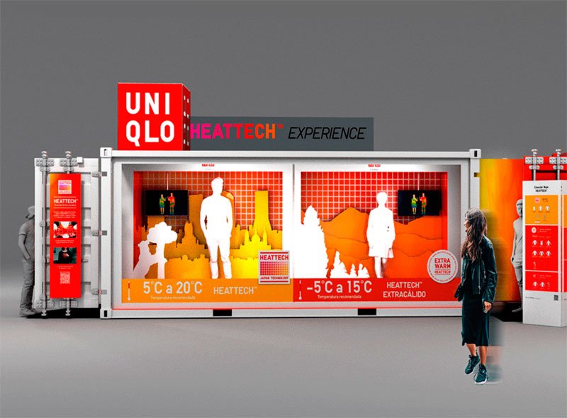 Pop-Up de UNIQLO para probar la eficacia de su ropa térmica