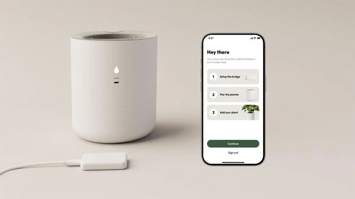 LeafyPod, maceta inteligente en el CES 2025.