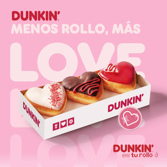 Campaña de Dunkin por San Valentín.