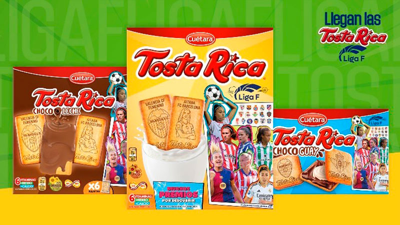 TostaRica y Liga F lanzan una nueva edición de sus galletas