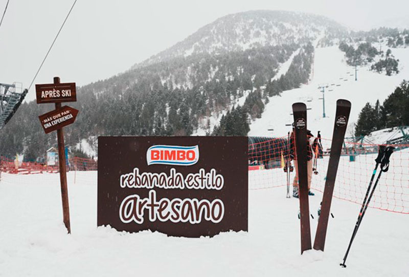 Exclusivo Après-Ski para degustar la rebanada estilo artesano de Bimbo