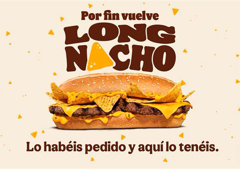 Burger King anuncia el retorno de Long Nacho