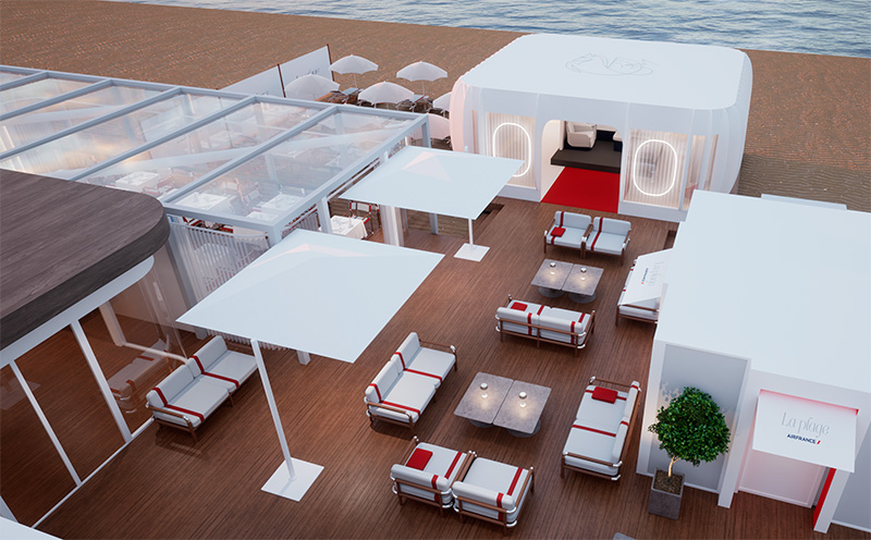 Air France reabre su playa privada en Cannes