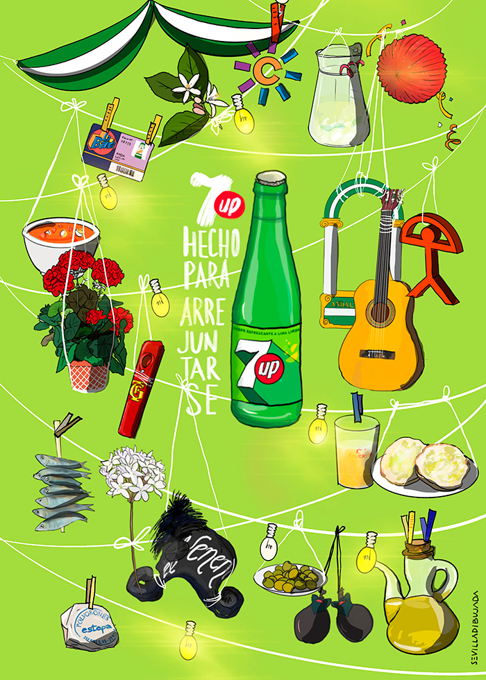 7UP lanza nueva colección de abanicos para las ferias andaluzas.