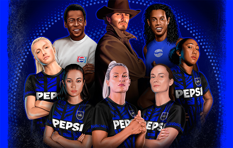Pepsi une a leyendas del fútbol de distintas generaciones y clubes