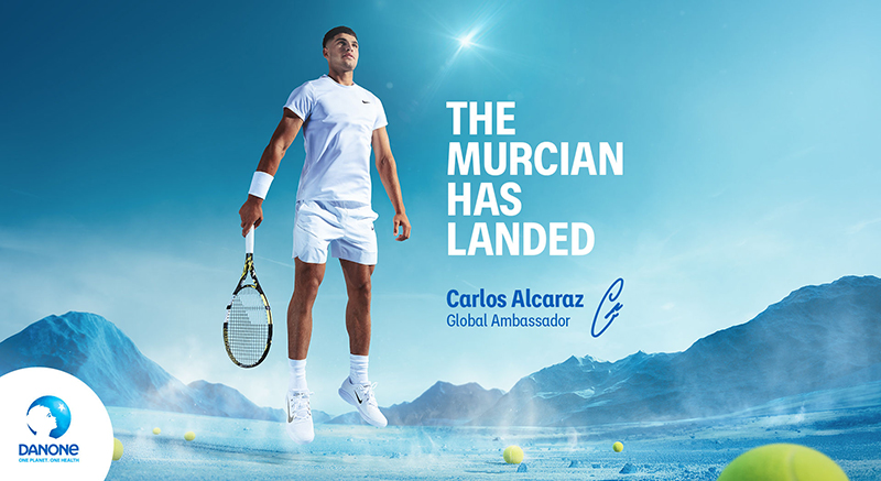 Carlos Alcaraz, nuevo embajador global de Danone