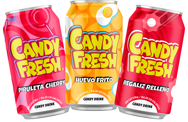 Candyfresh, refrescos con sabor a golosina, sin cafeína y bajos en calorías