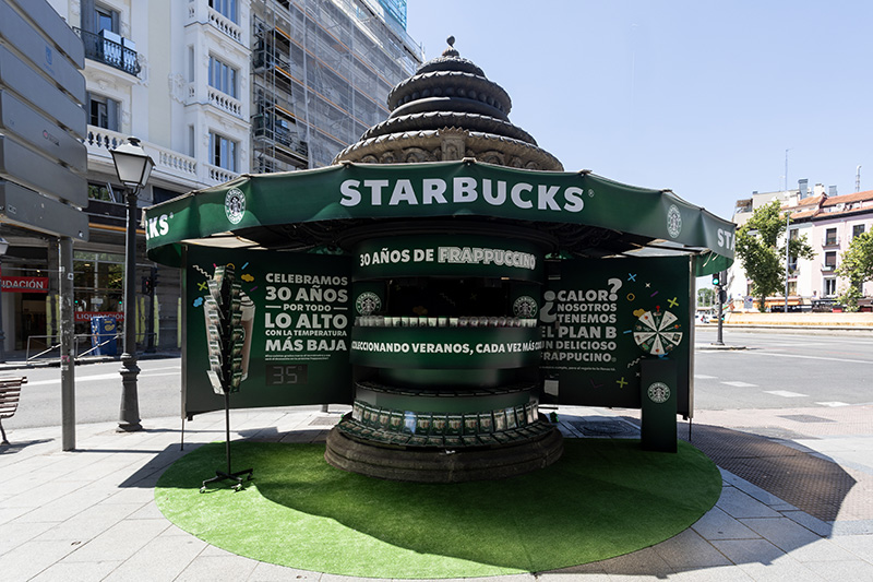 Starbucks rebaja el calor de Madrid con un oasis urbano