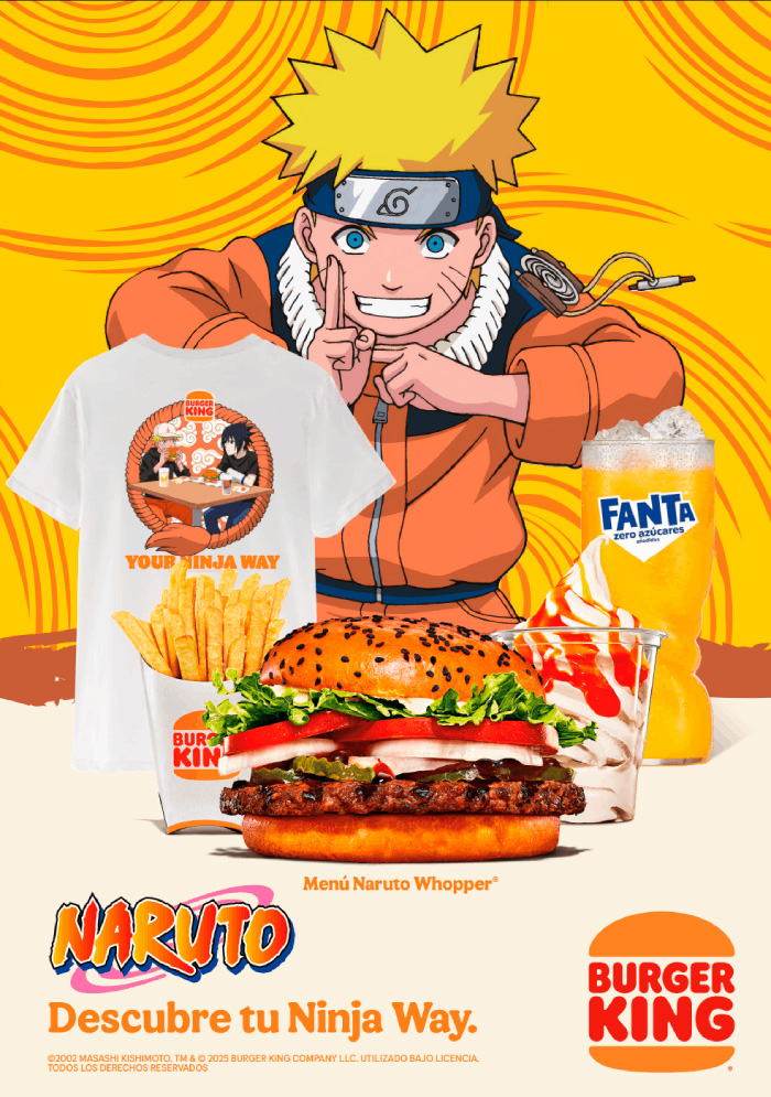 Burger King y Naruto te invitan a descubrir tu Ninja Way.