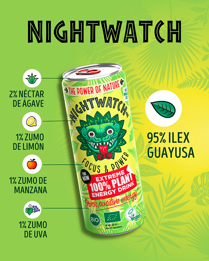 Llega a España la bebida energética Nightwatch.