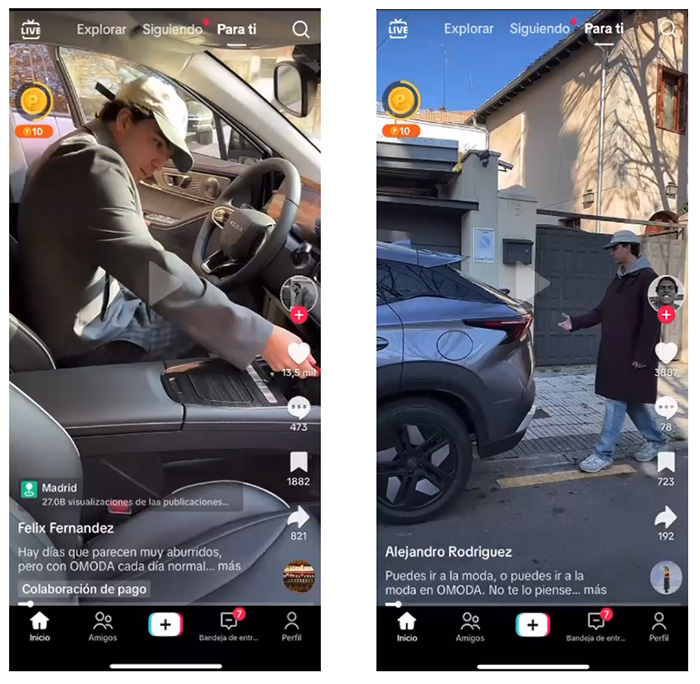 OMODA y JAECOO impulsan su estrategia publicitaria con TikTok.
