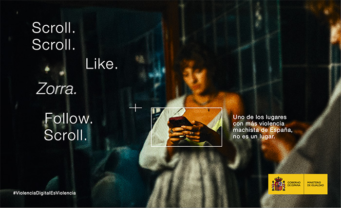 Campaña del Ministerio de Igualdad contra la violencia digital.