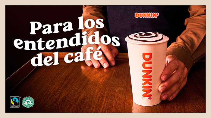 Dunkin´presume de la calidad de su café en su nueva campaña.