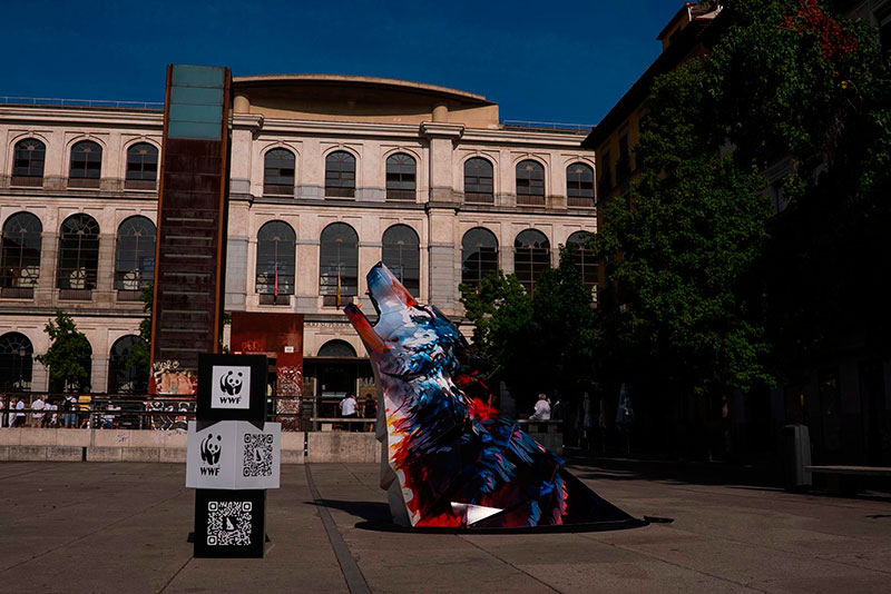 WWF lleva el aullido del lobo ibérico al corazón de Madrid