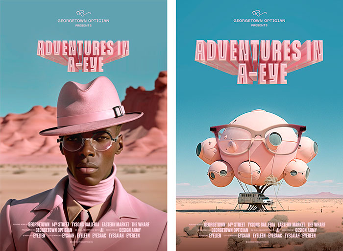 Campaña de Design Army para Georgetown Optician.