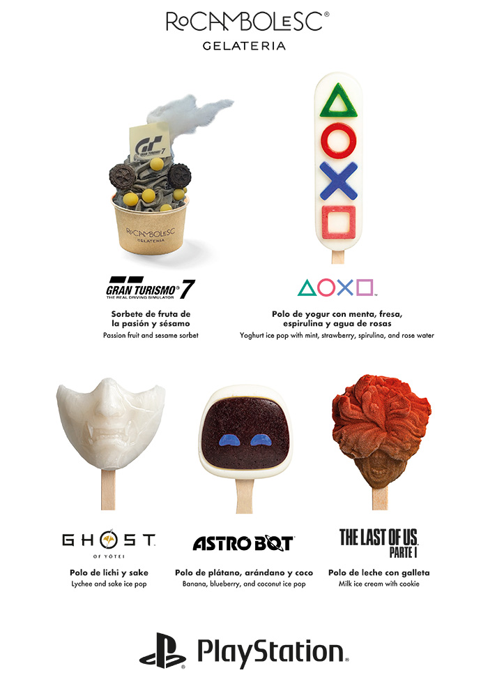 Jordi Roca crea cinco helados por el 30 aniversario de PlayStation