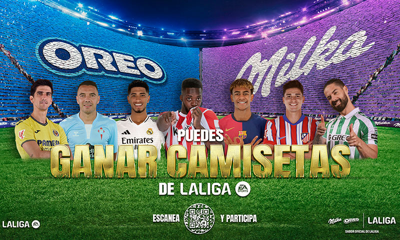 ‏OREO‏‏ y ‏‏Milka‏‏ sortean camisetas oficiales de LALIGA