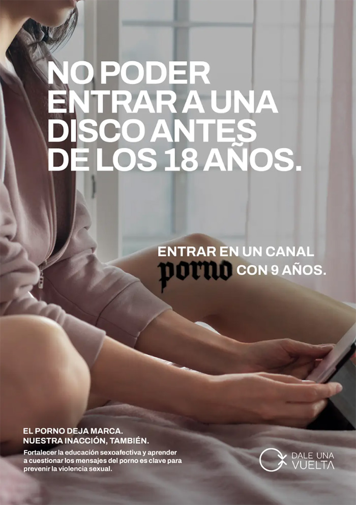 Campaña contra el porno para niños y adolescentes.