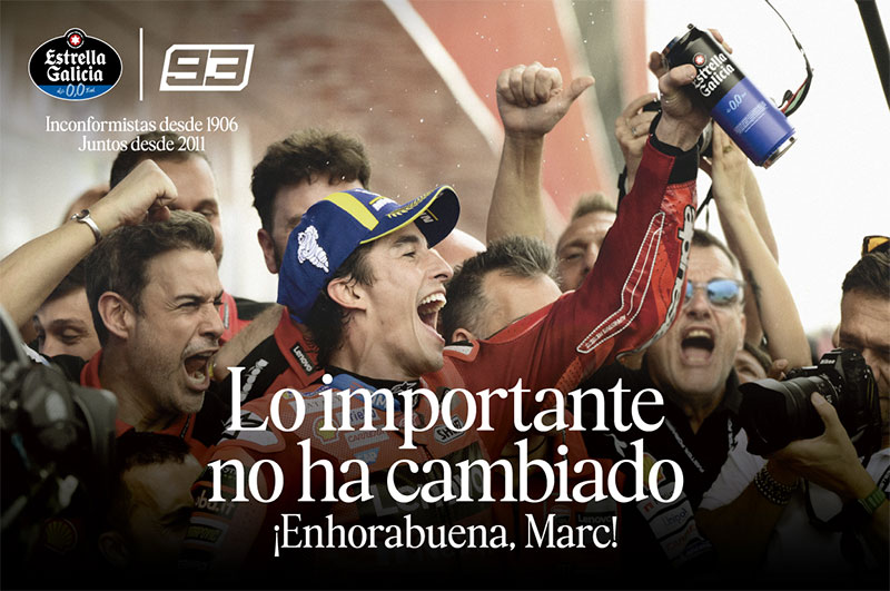 Estrella Galicia 0,0 celebra el noveno título de Marc Márquez
