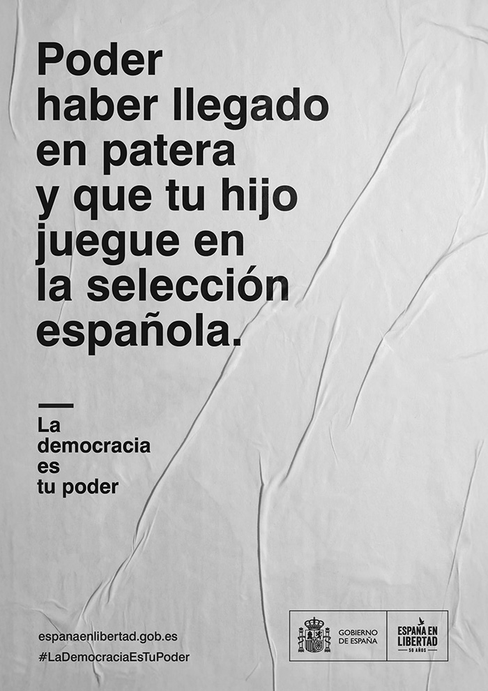 La campaña que reivindica los 50 años de libertad en España.