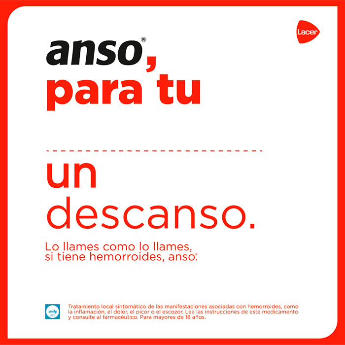 Anso rompe el silencio sobre las hemorroides.