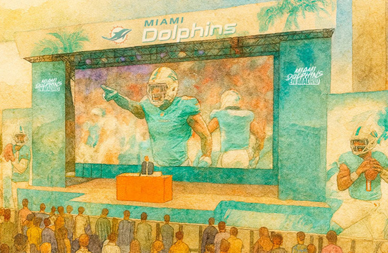 Madrid celebra la histórica llegada de los Miami Dolphins